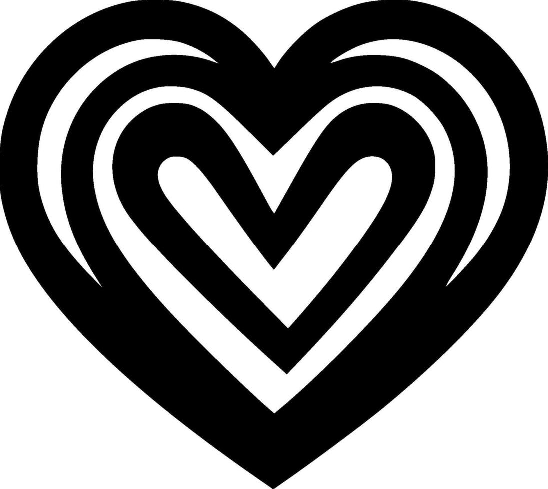 Heart, Minimalist and Simple Silhouette - illustration vector