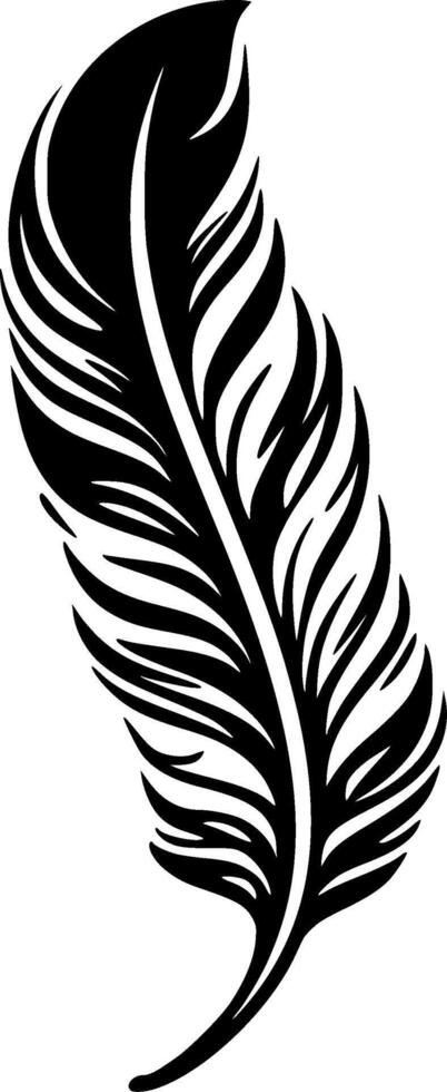 Feather - Minimalist and Flat Logo - illustration vector