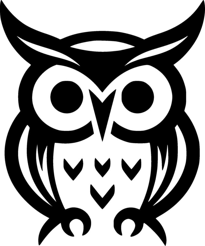 Owl - Minimalist and Flat Logo - illustration vector