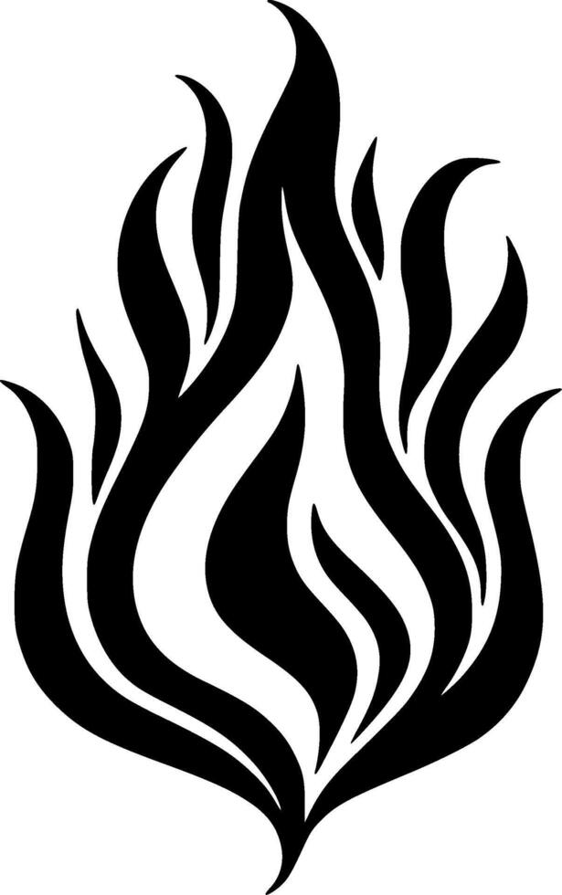 Fire, Minimalist and Simple Silhouette - illustration vector