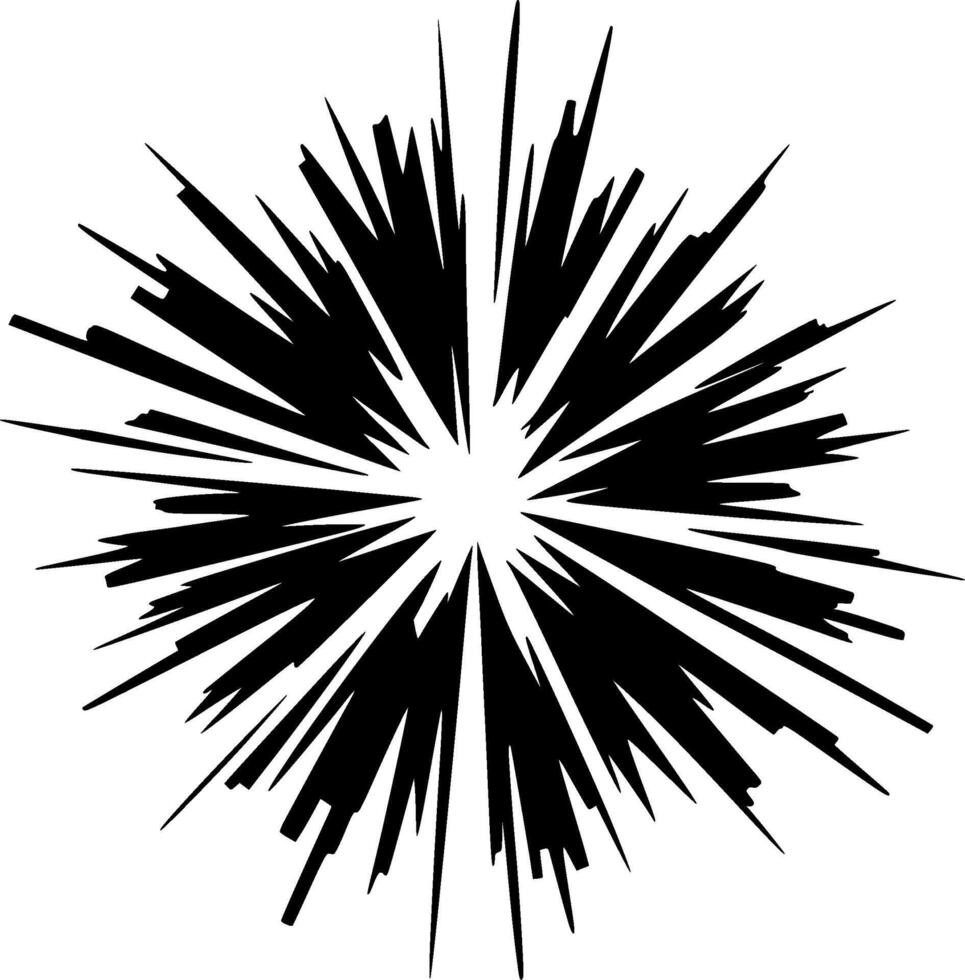 Explosion, Minimalist and Simple Silhouette - illustration vector