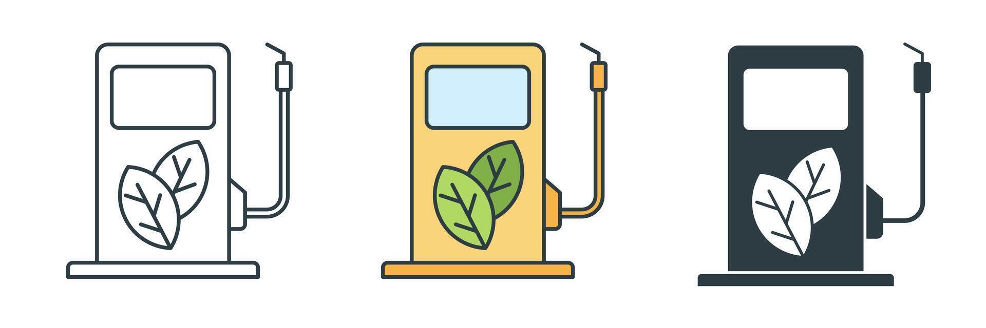 Biofuel icon symbol illustration isolated on white background vector