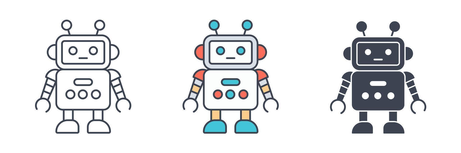 Robot icon symbol illustration isolated on white background vector