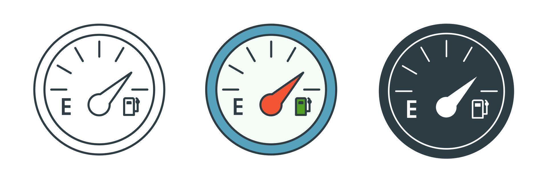 Fuel Gauge icon symbol illustration isolated on white background vector