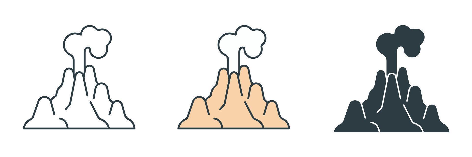 Geothermal icon symbol illustration isolated on white background vector