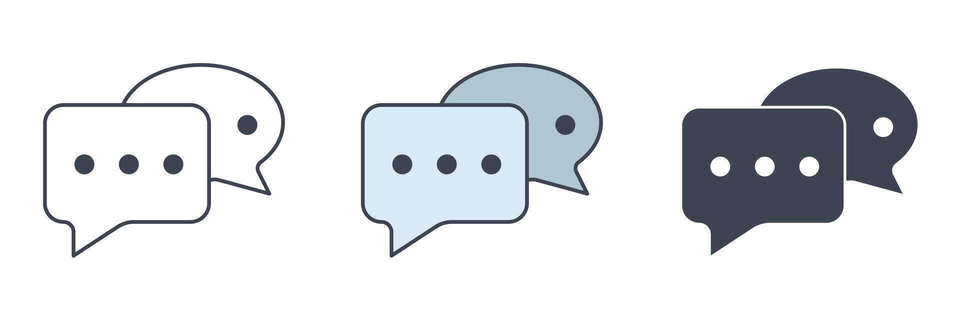Speech Bubble icon symbol illustration isolated on white background vector