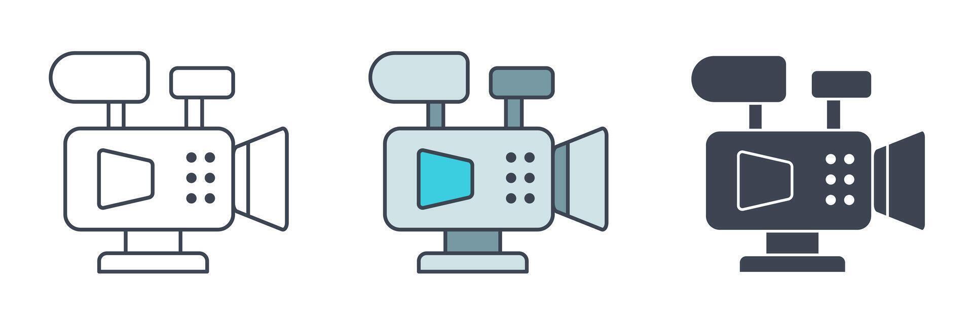 Camera icon symbol illustration isolated on white background vector