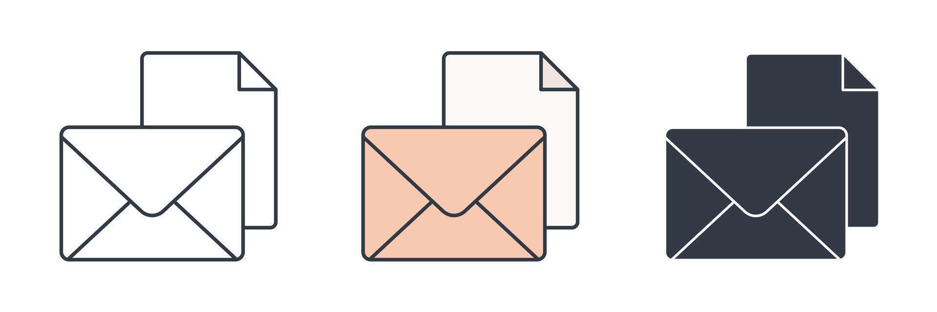 Email icon symbol illustration isolated on white background vector