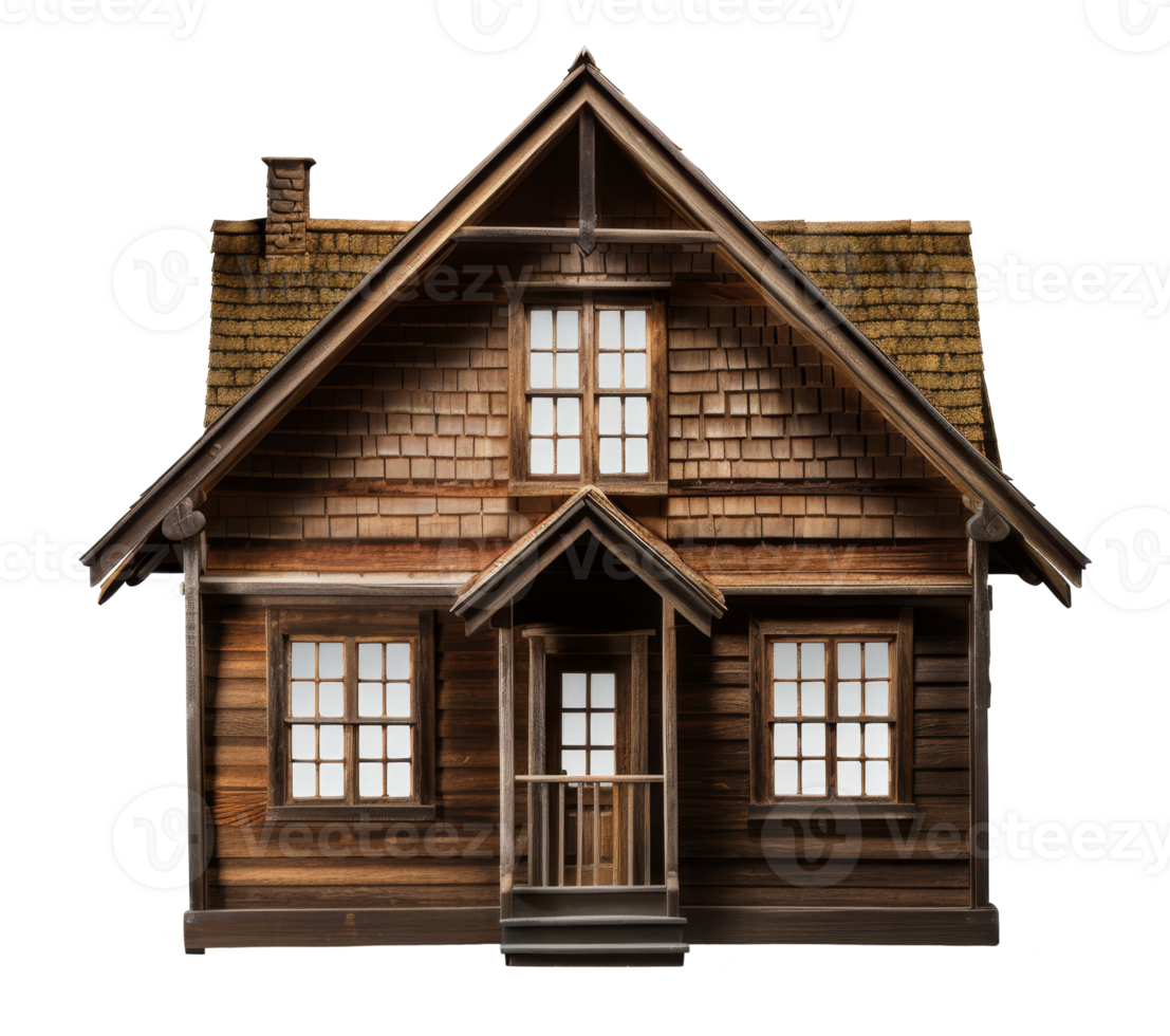 cabin wood house isolated on transparent background png