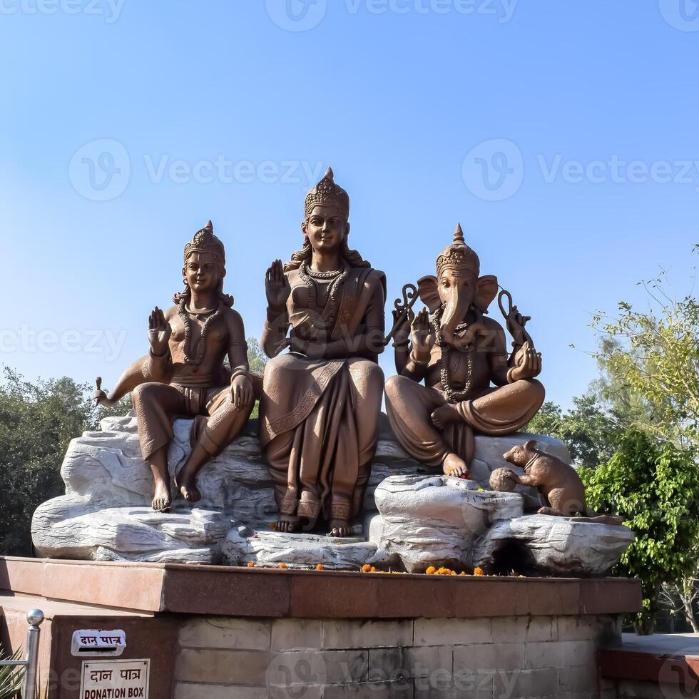 Big statue of Lord Shiv near Delhi International airport, Delhi, India, Lord Shiv big statue touching sky at main highway Mahipalpur, Delhi photo