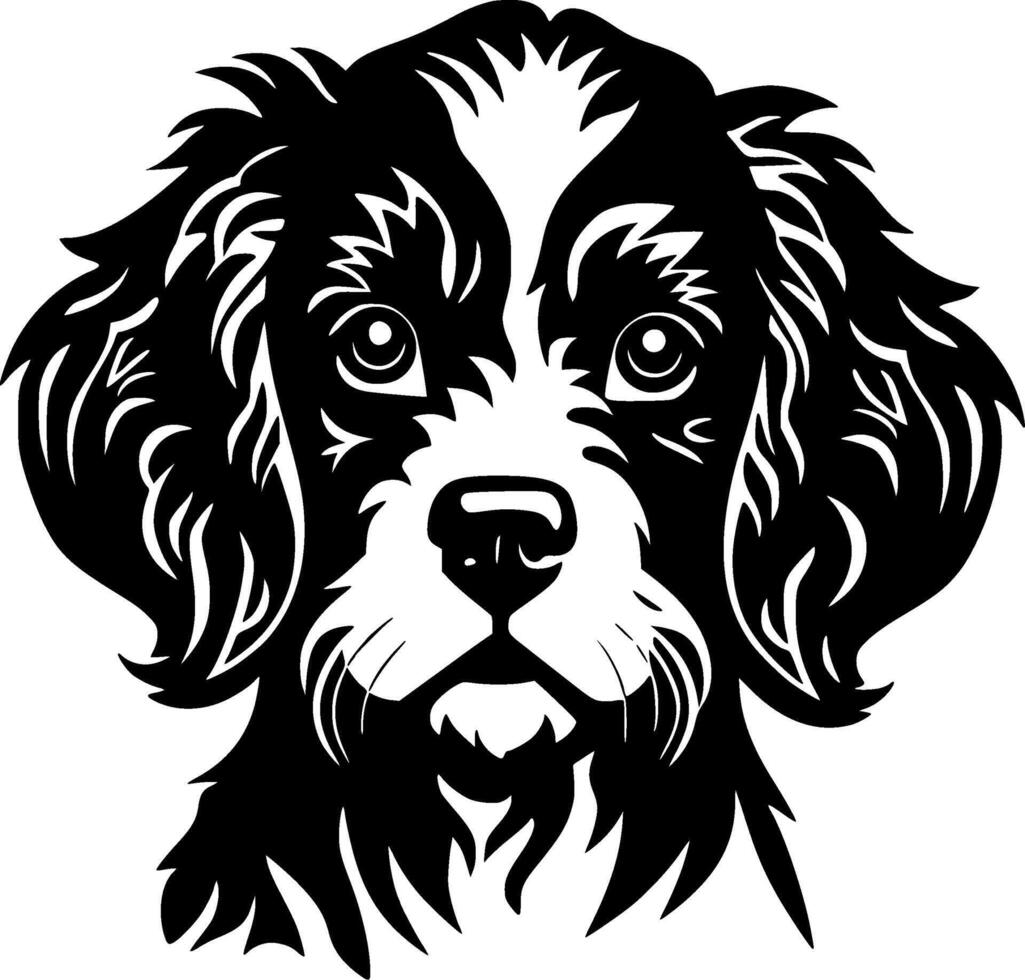 Terrier, Minimalist and Simple Silhouette - illustration vector