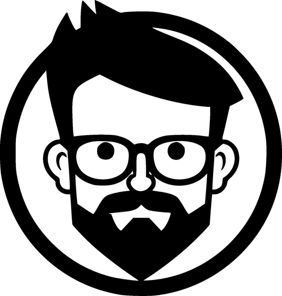Teacher - Black and White Isolated Icon - illustration vector