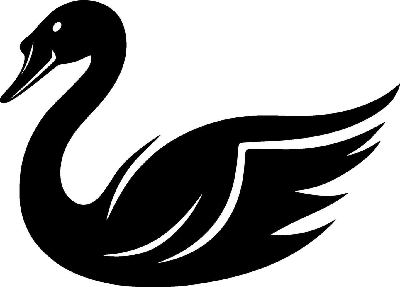 Swan - High Quality Logo - illustration ideal for T-shirt graphic vector