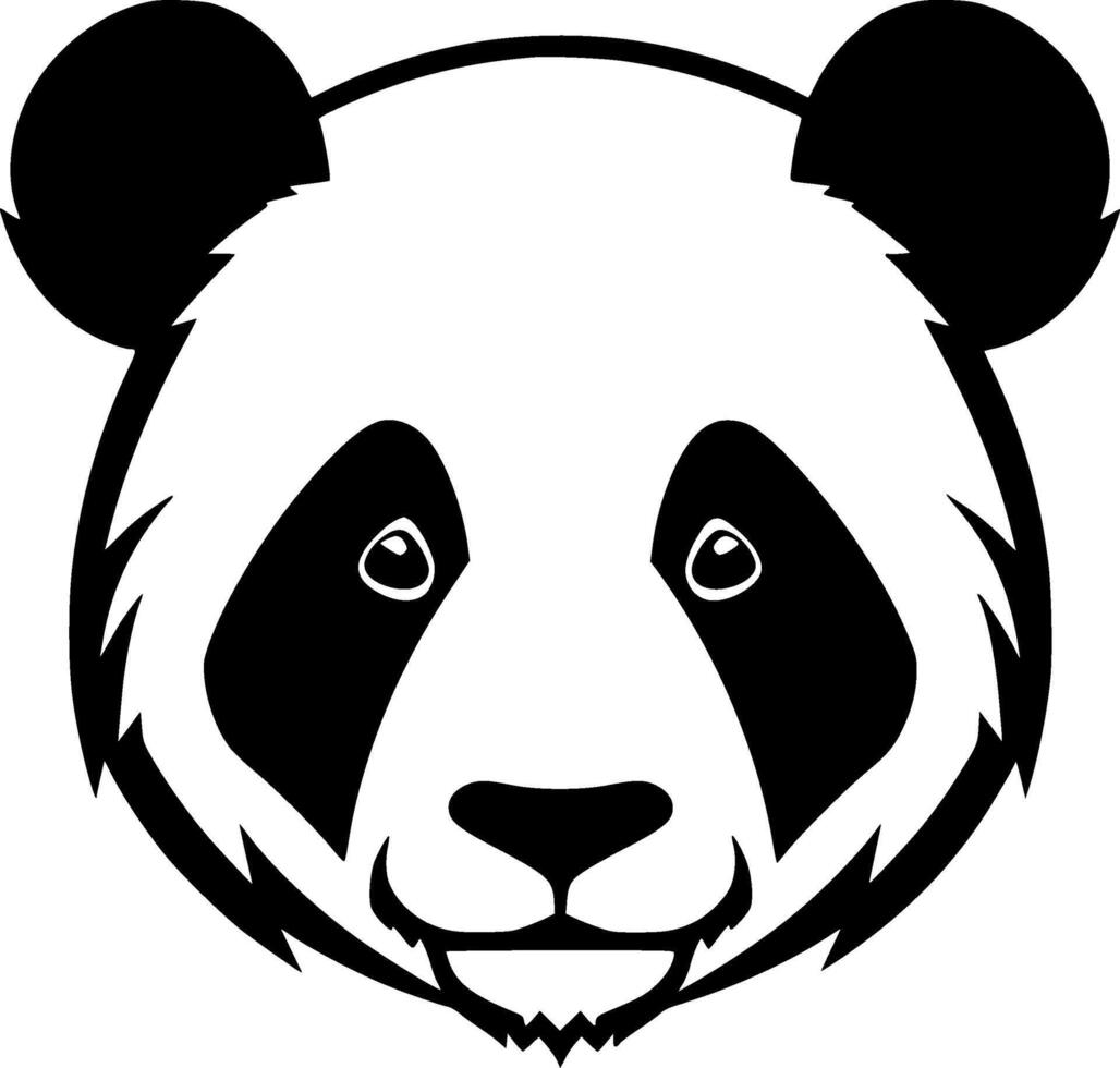Panda, Black and White illustration vector