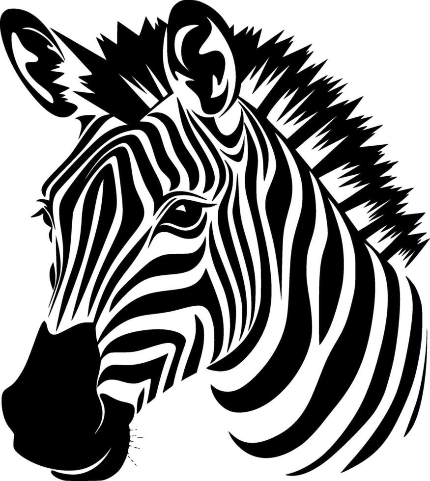 Zebra - Minimalist and Flat Logo - illustration vector