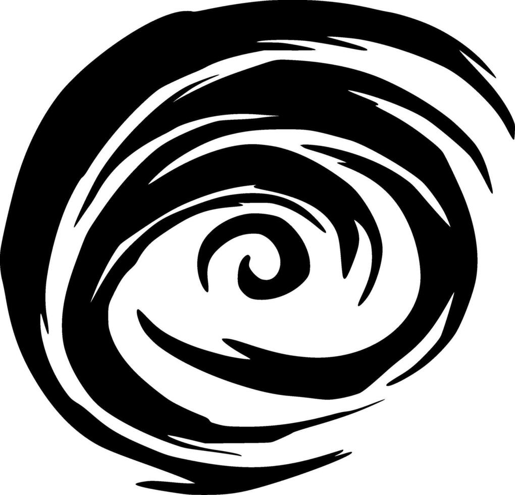 Tornado, Black and White illustration vector