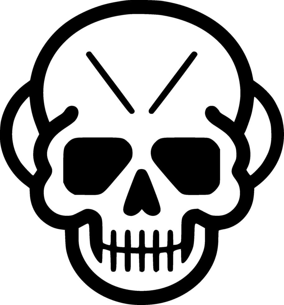 Skull - Minimalist and Flat Logo - illustration vector