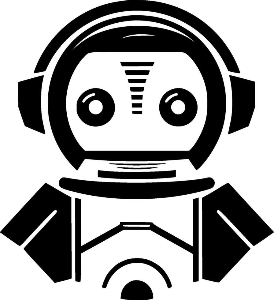Robot, Minimalist and Simple Silhouette - illustration vector