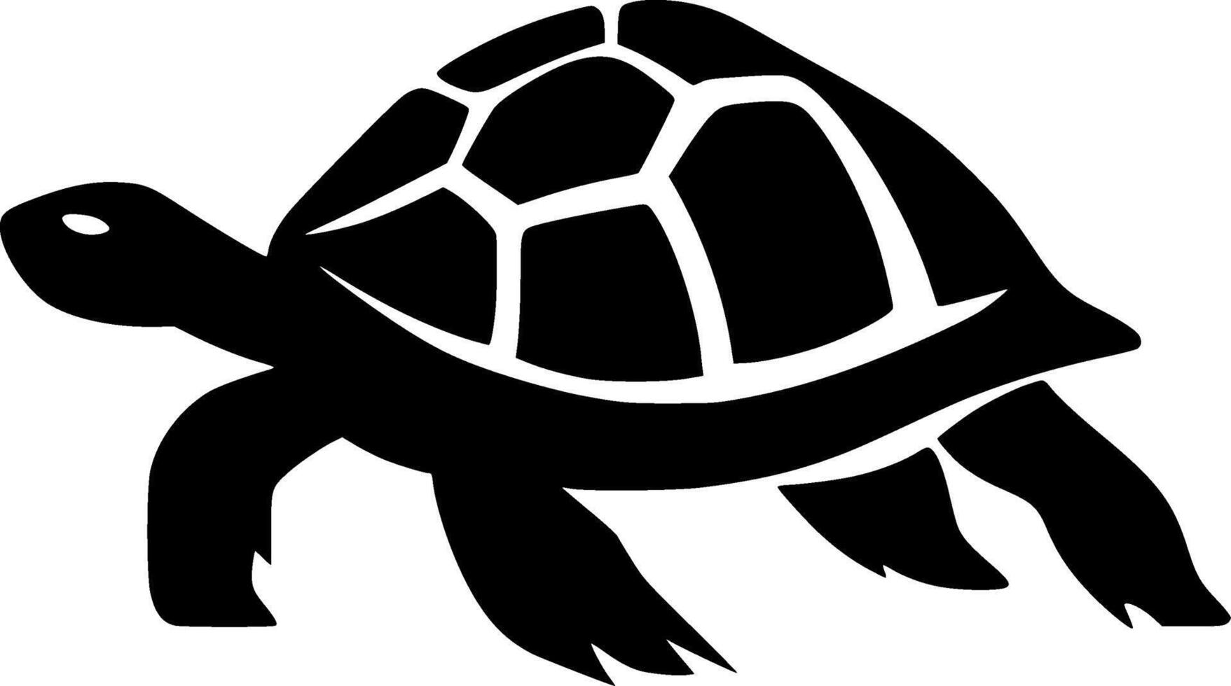 Turtle, Black and White illustration vector