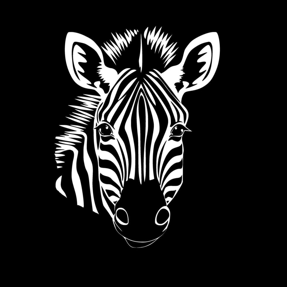 Zebra Baby, Minimalist and Simple Silhouette - illustration vector