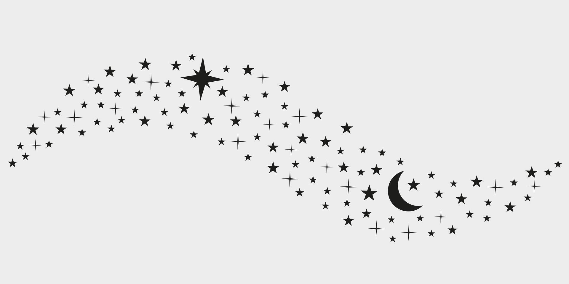 Abstract star view. Starry sky on a white background. vector