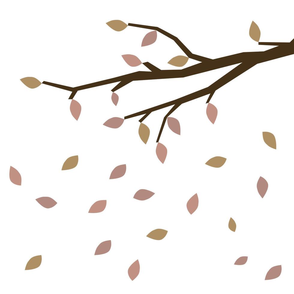 Autumn trees. Falling leaves. Autumn in colours. vector