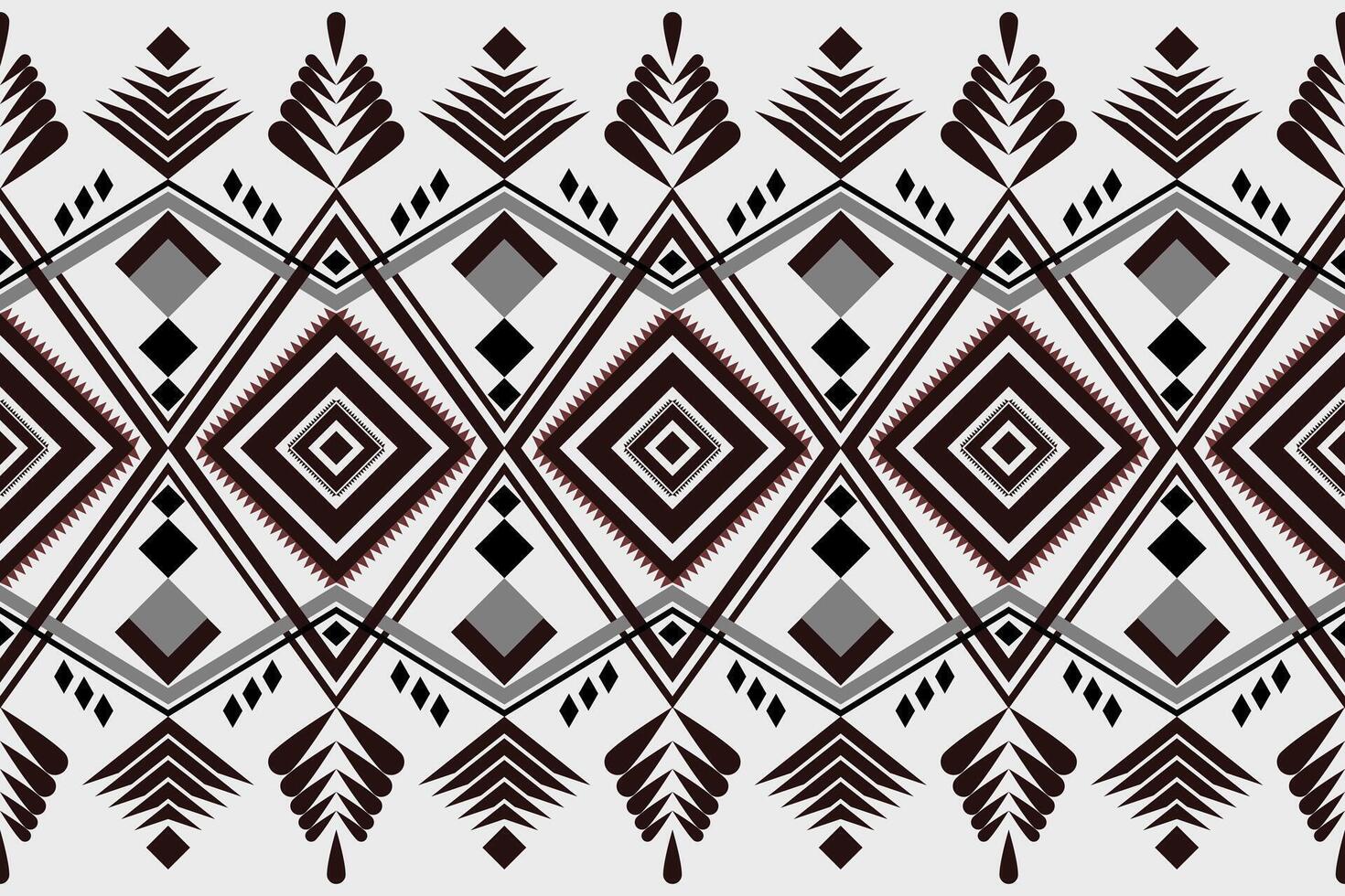 Monochrome geometric Ethnic patterns seamless background embroidery. vector