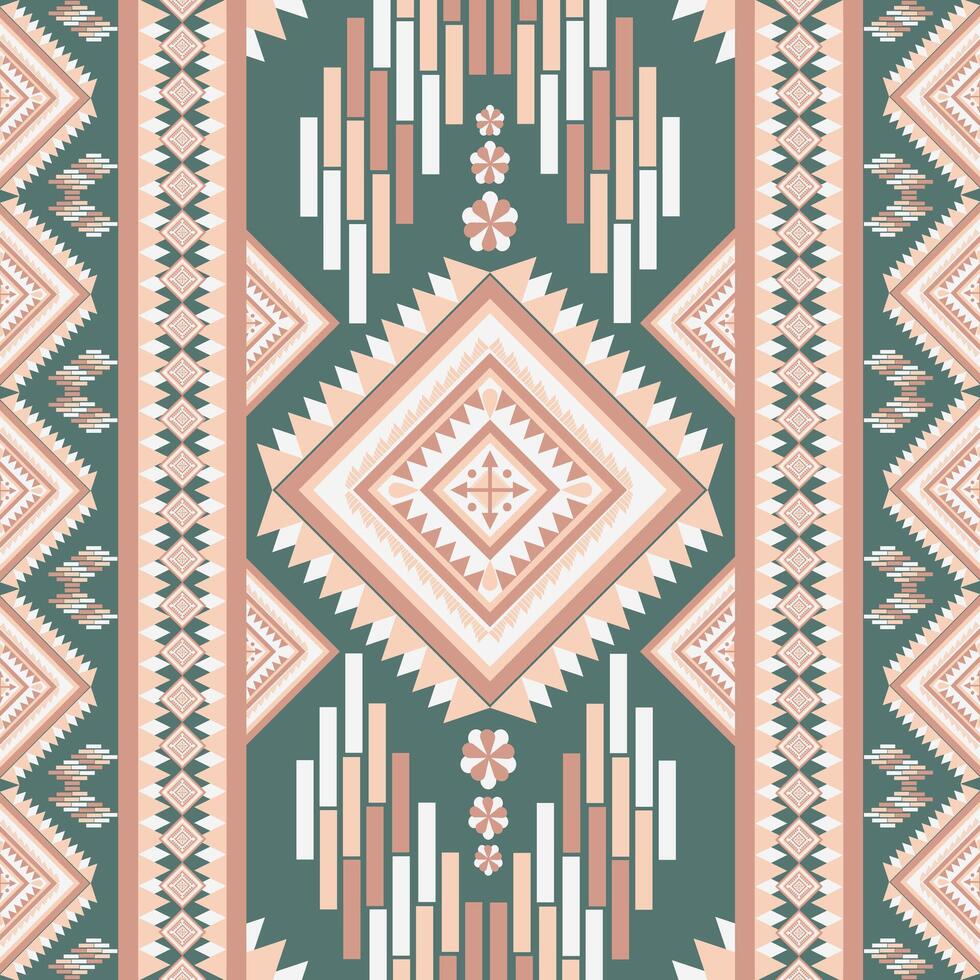 Ethnic patterns seamless background embroidery Ikat. vector
