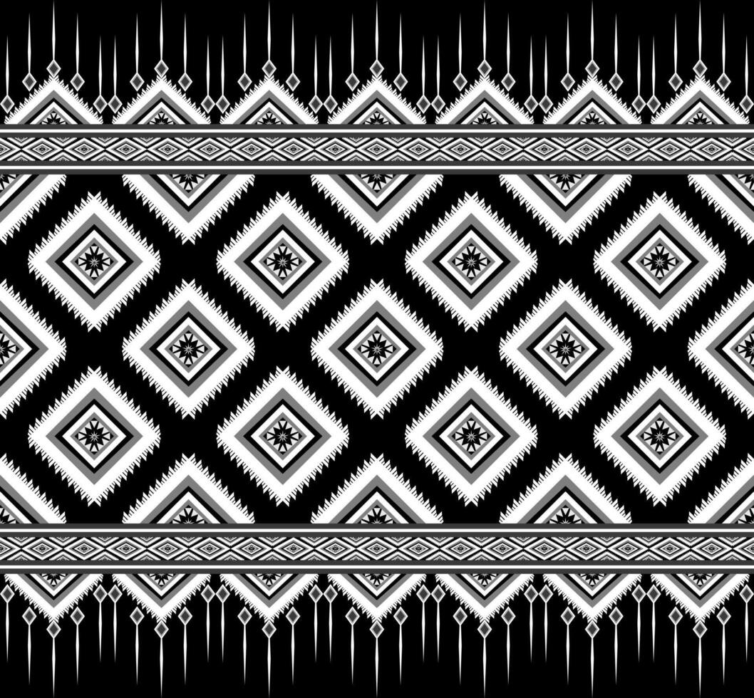 Design in black and white color. Traditional Aztec geometeric seamless vector