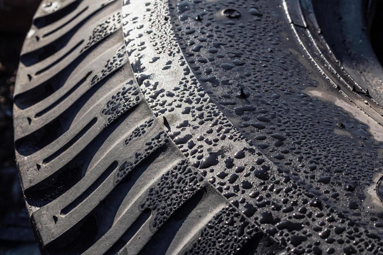 car tire wheel texture, rubber texture background photo