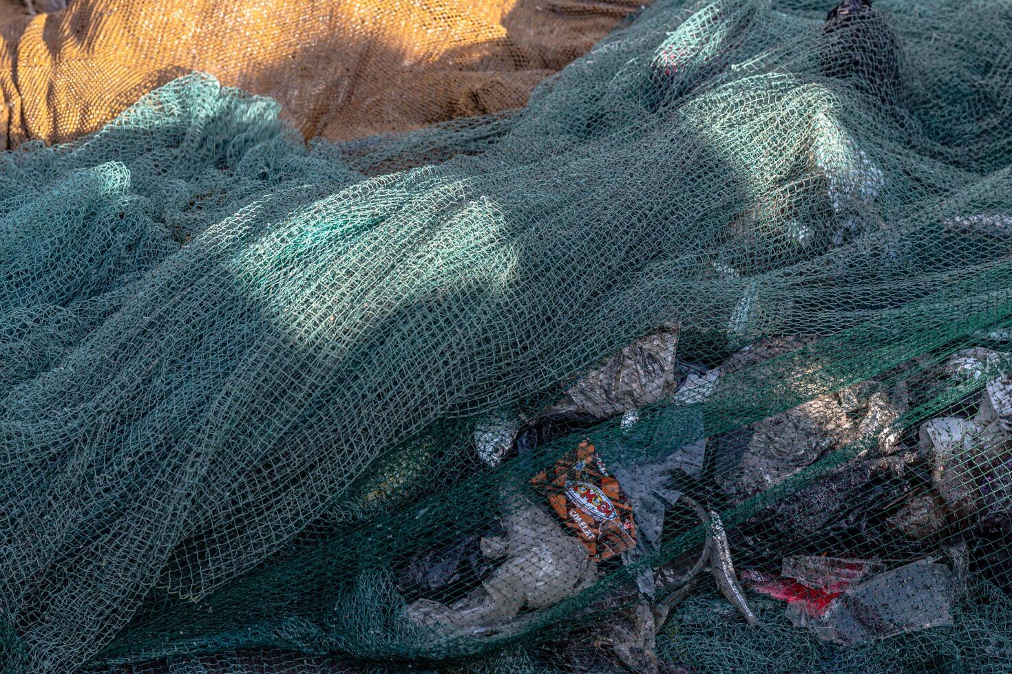 Fishing net texture, abstract texture background photo