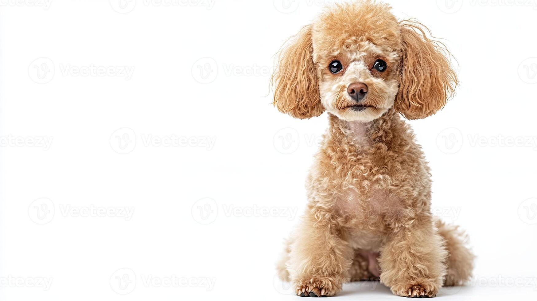 Poodle dog isolated on white background photo