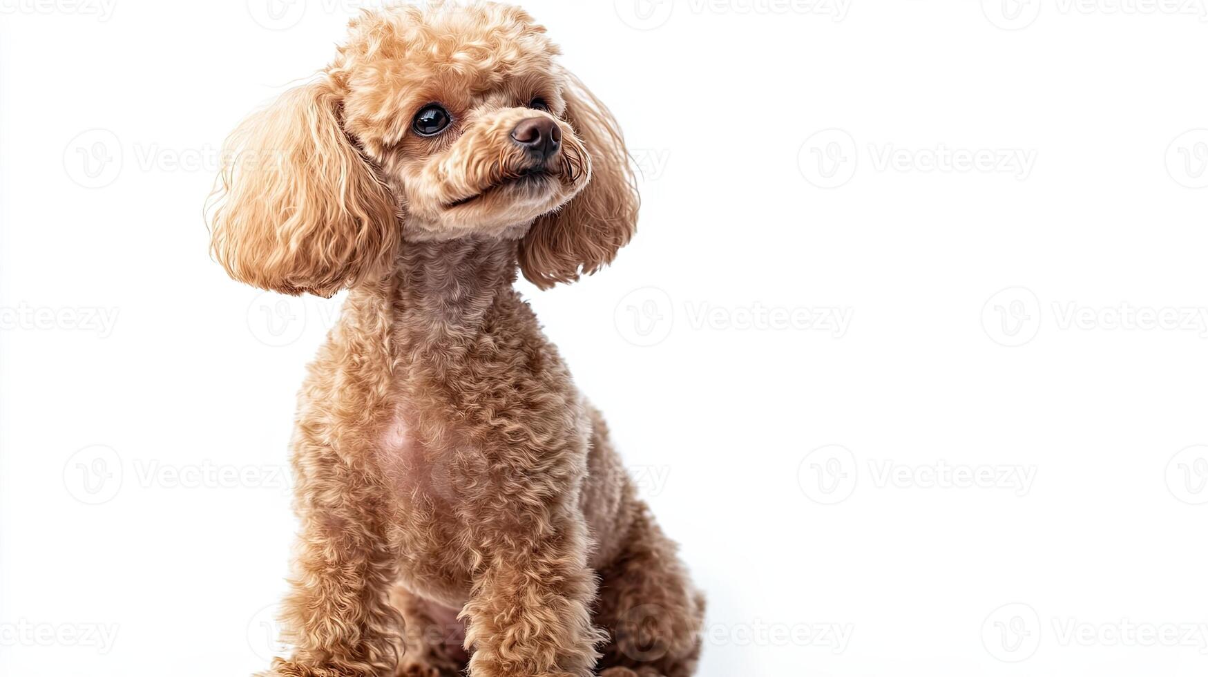 Poodle dog isolated on white background photo