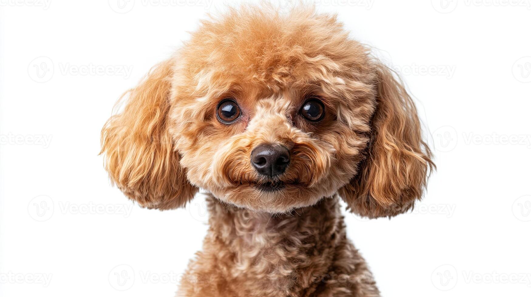Poodle dog isolated on white background photo