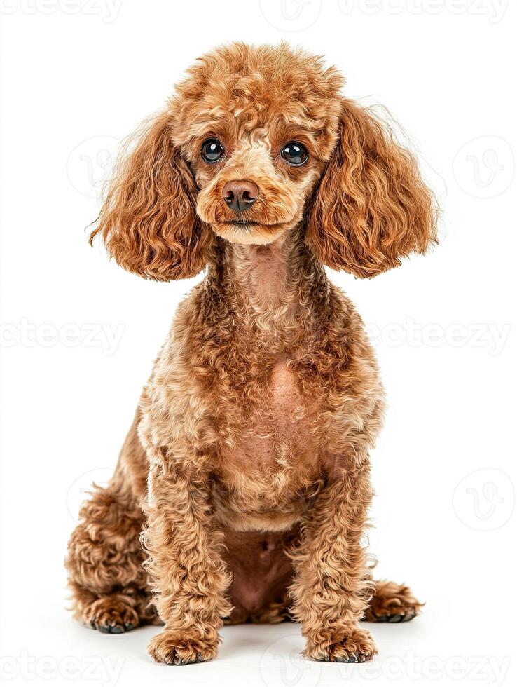 Poodle dog isolated on white background photo