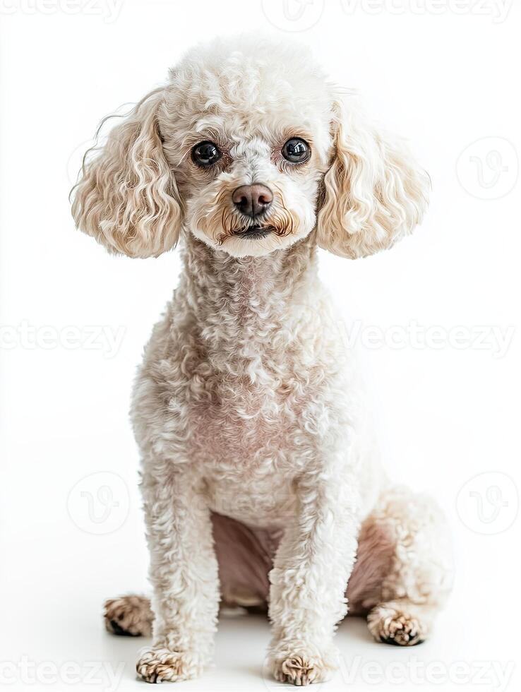 Poodle dog isolated on white background photo