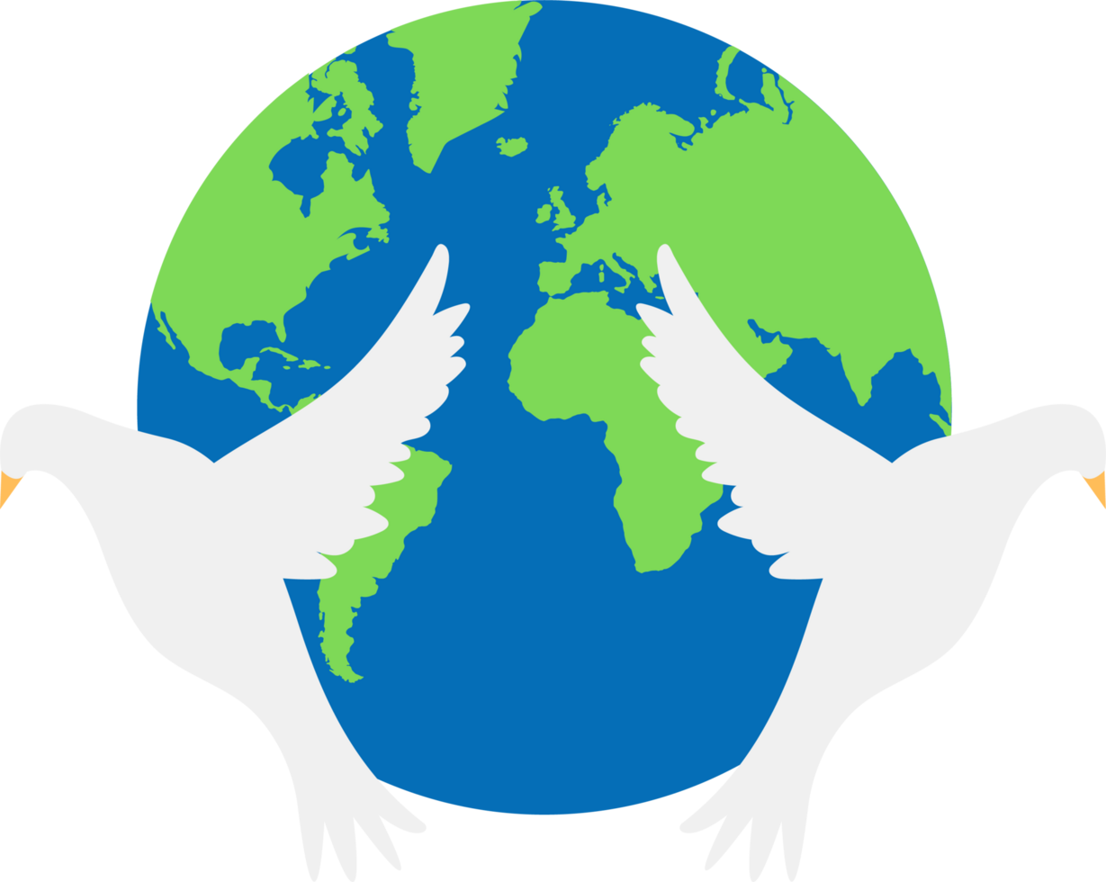 World Humanitarian Day Earth Globe with Peace Dove png