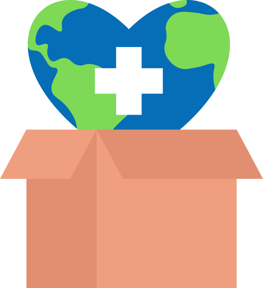 World Humanitarian Day Earth Globe with in Box png