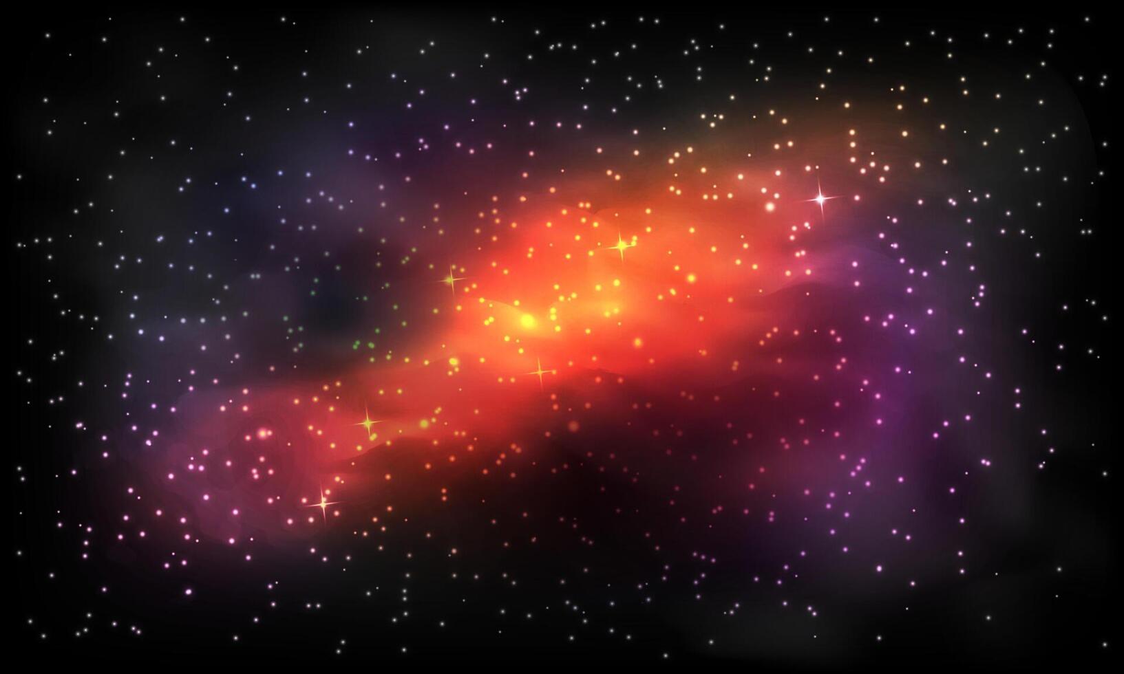 Sky galaxy cloud nebula stars dark night universe milky way cosmos background vector