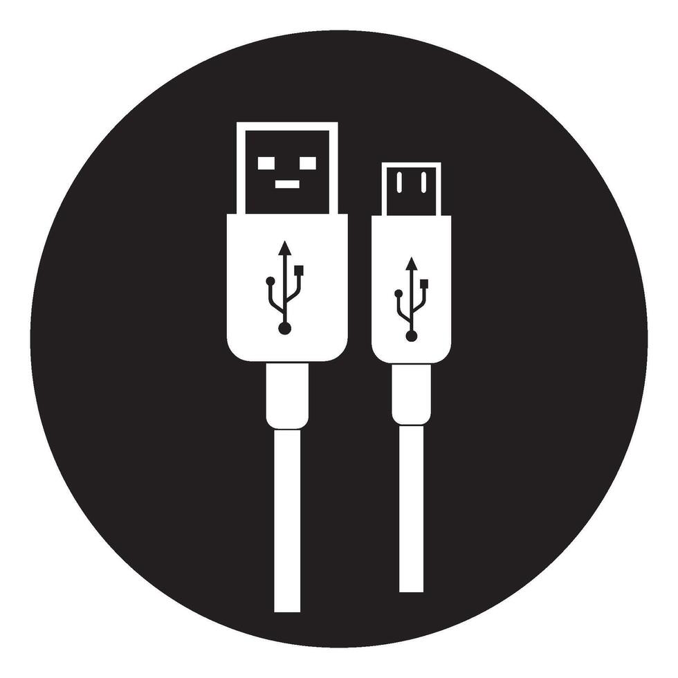 USB data transfer logo design. vector