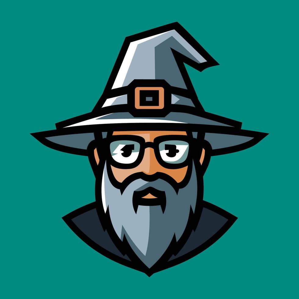 Wizard Cartoon Icon Illustration. vector