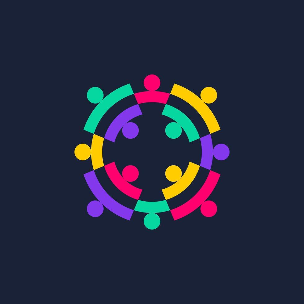 unity people logo design template vector