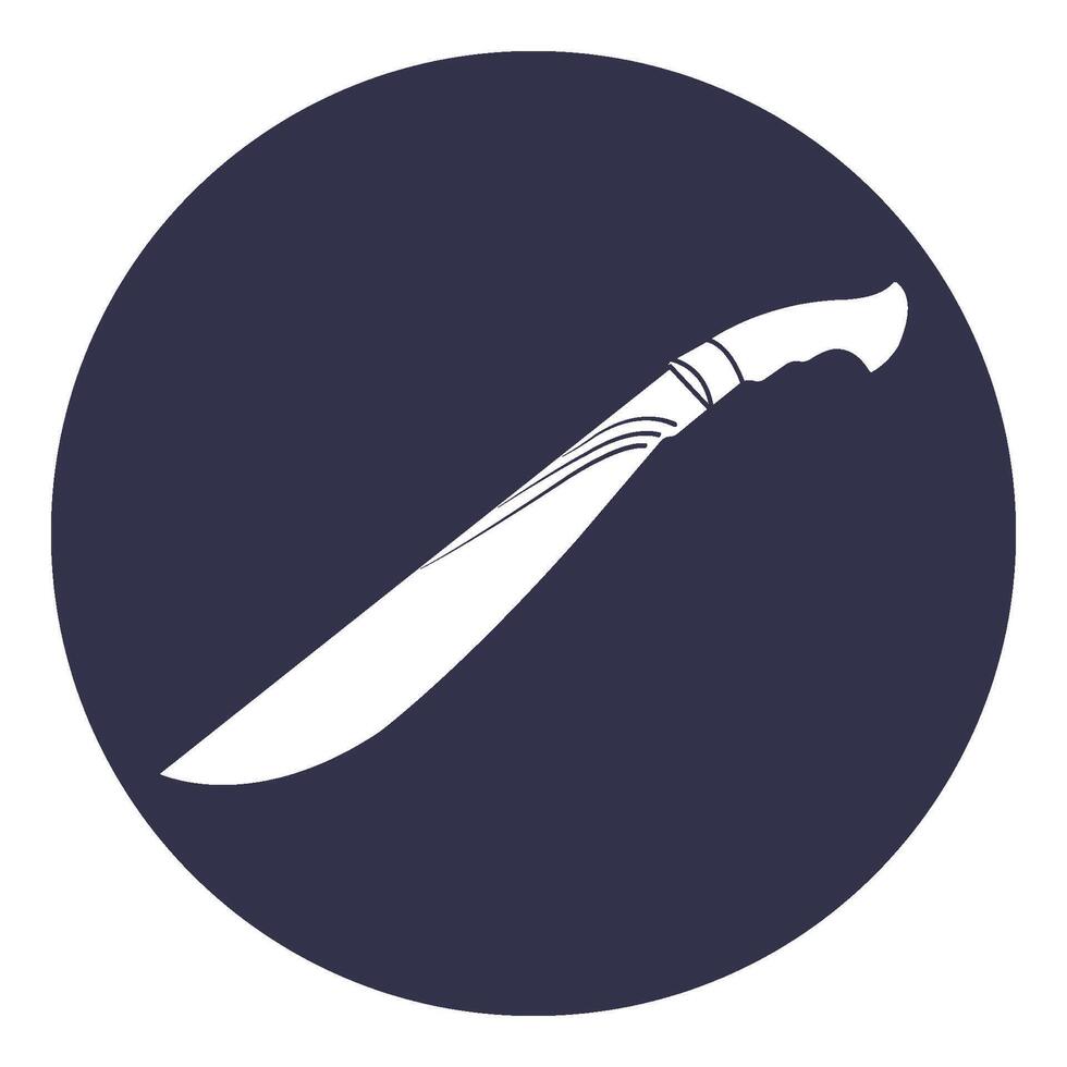 simple icon of carved machete vector