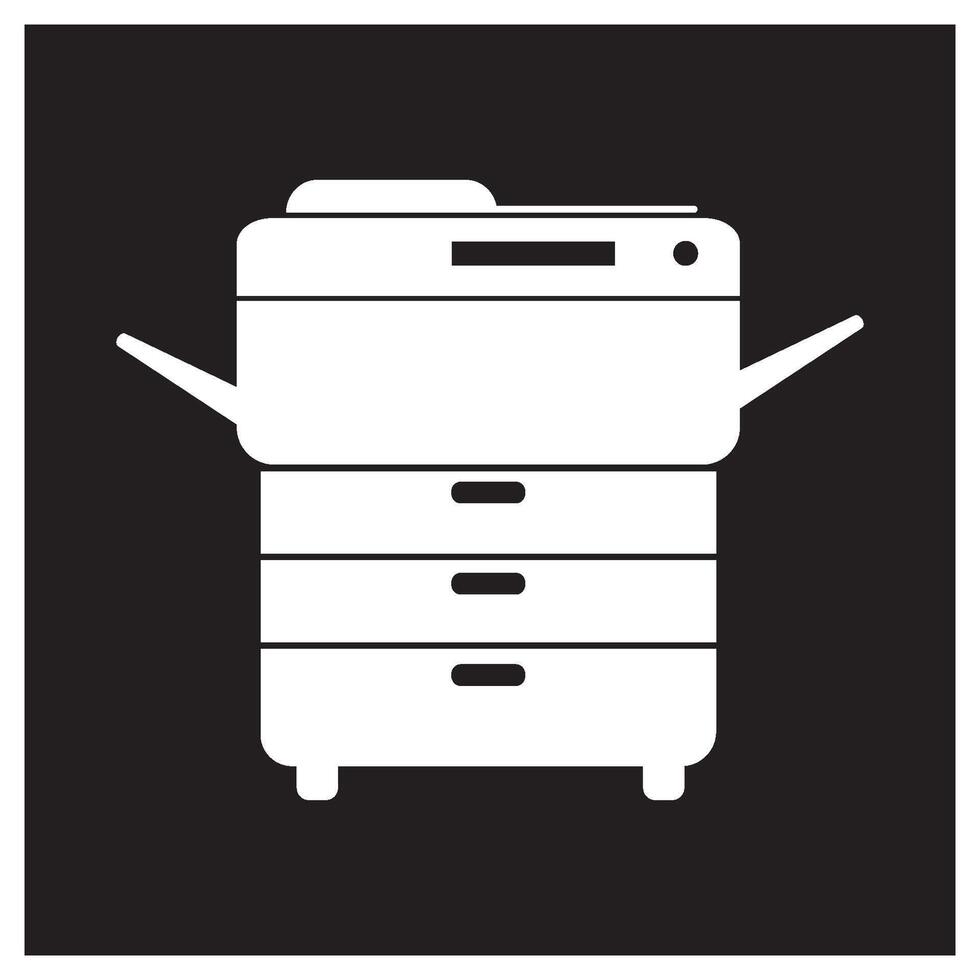 Multi-function printer or auto copier logo design vector