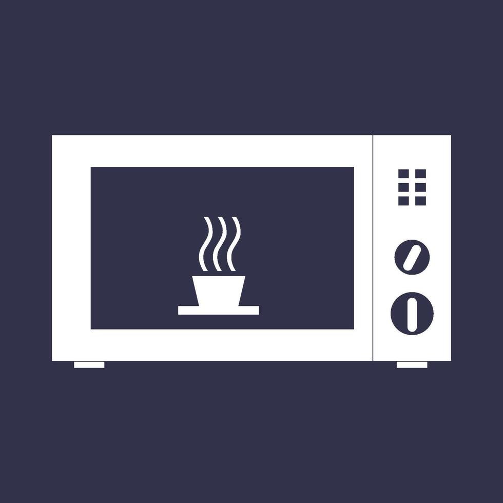 microwave oven simple design vector