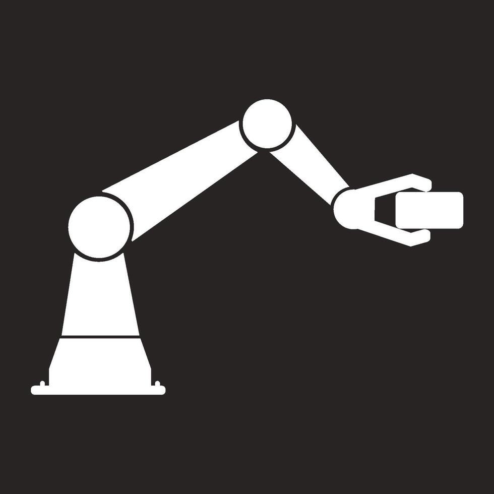 industrial robot logo design vector