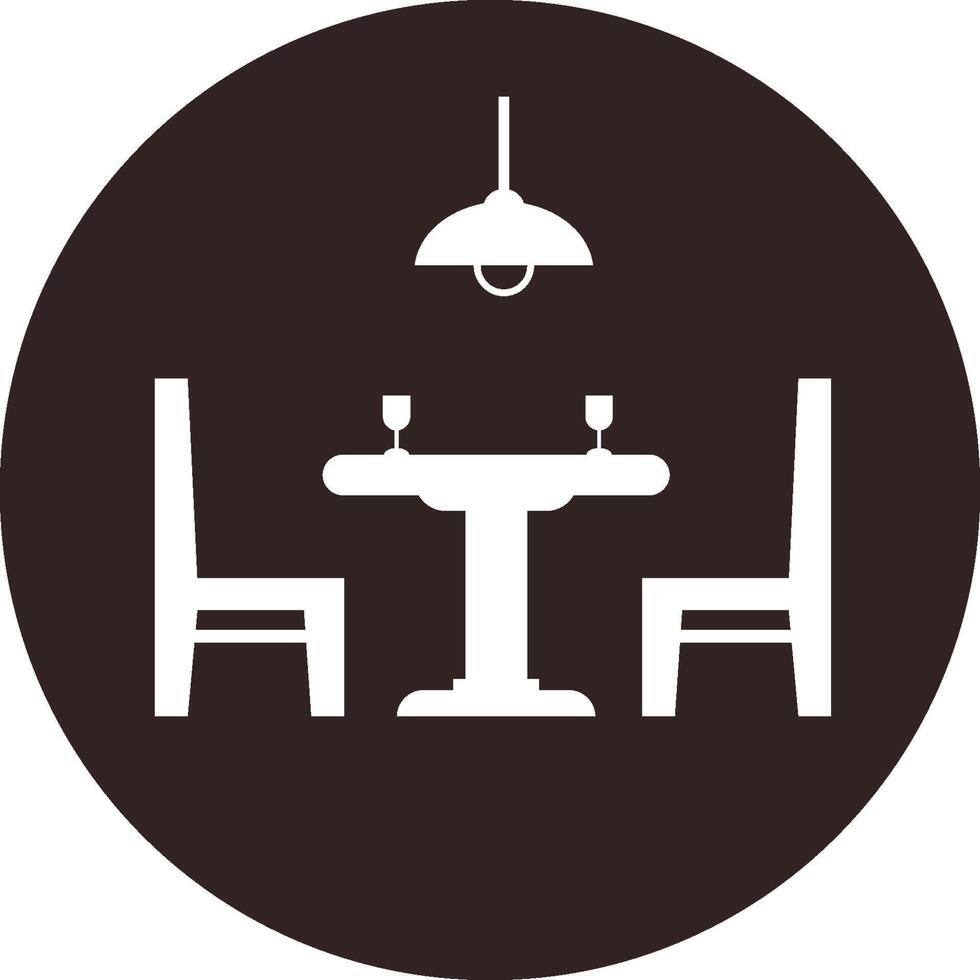 simple design of dining table icon vector