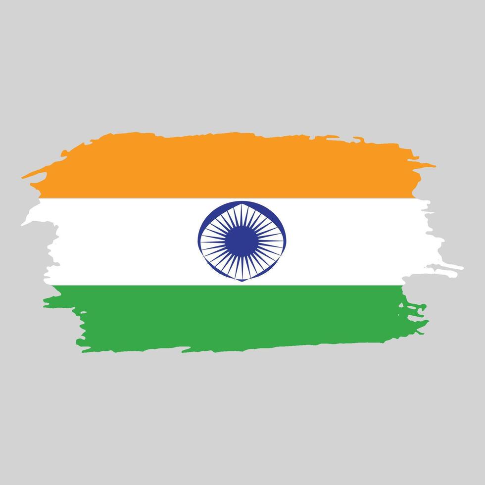 cepillo pintado nacional emblema de India país en blanco antecedentes vector