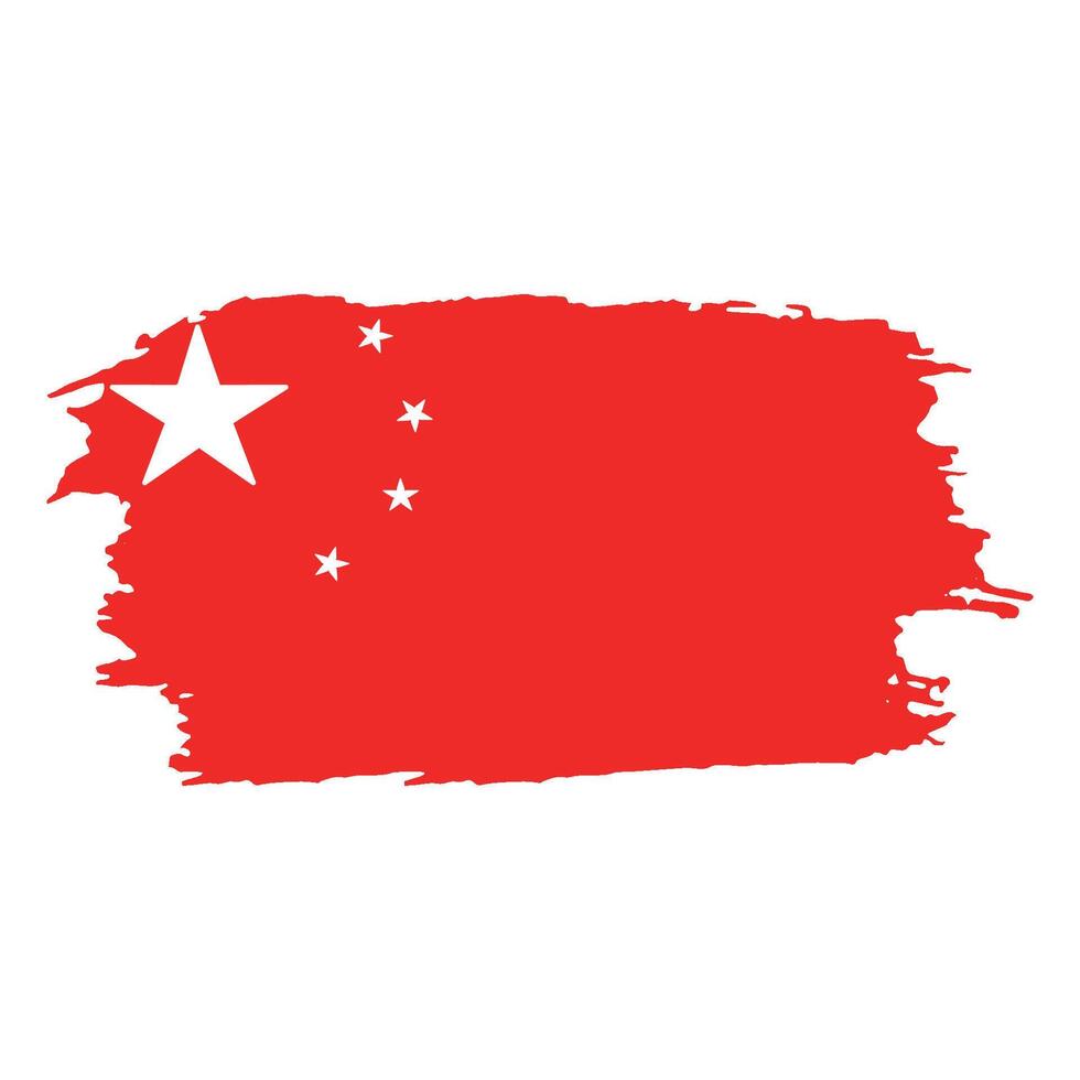Brush painted national emblem of China country on white background vector