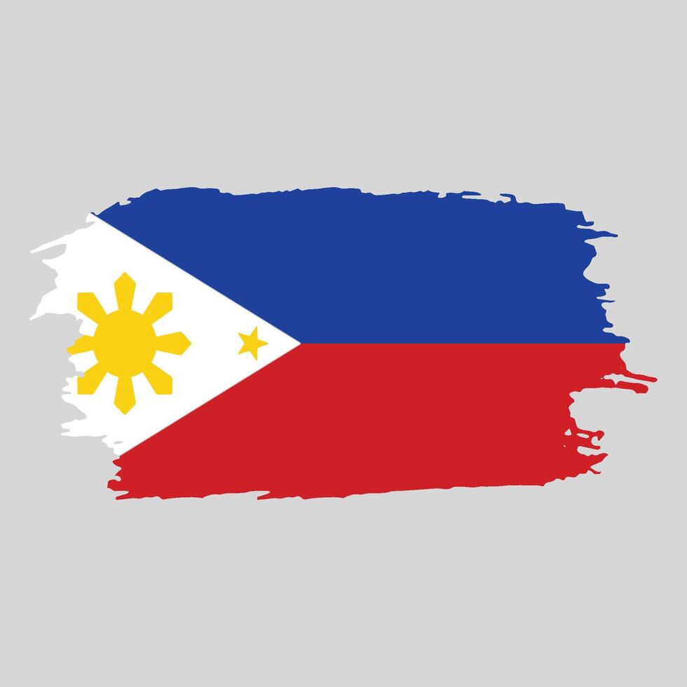 Brush painted national emblem of Philippines country on white background vector